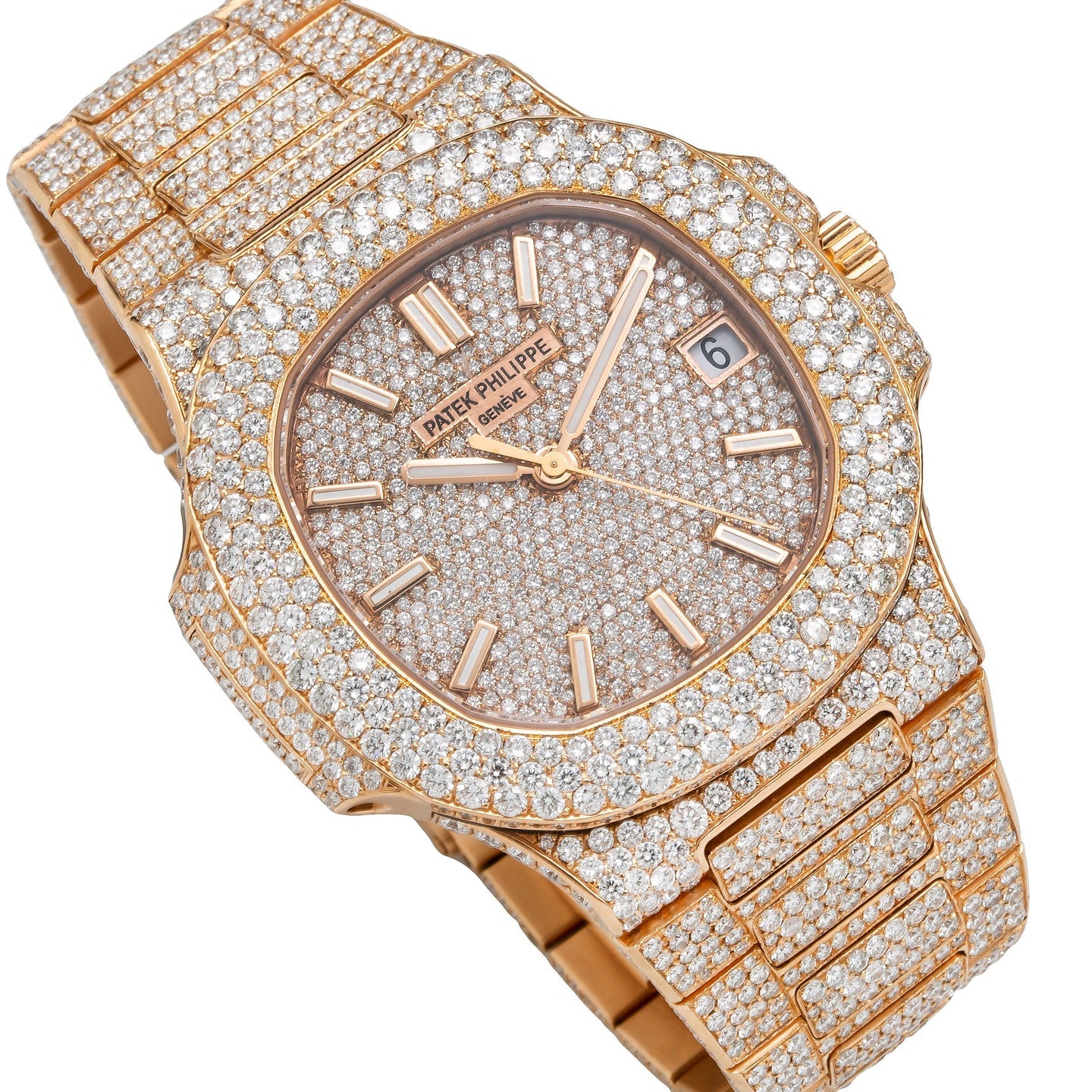 ROSE GOLD  NAUTILUS 5711/1R 40MM DIAMOND WATCH