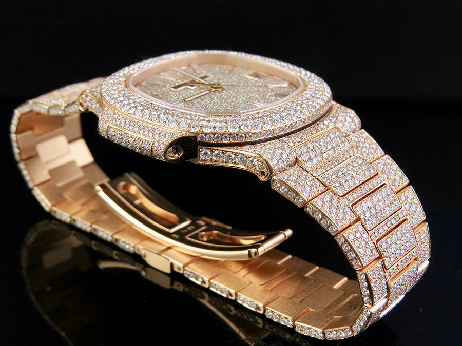 ROSE GOLD  NAUTILUS 5711/1R 40MM DIAMOND WATCH
