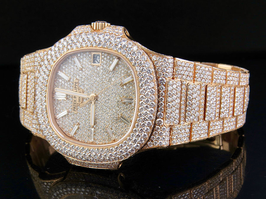 ROSE GOLD  NAUTILUS 5711/1R 40MM DIAMOND WATCH