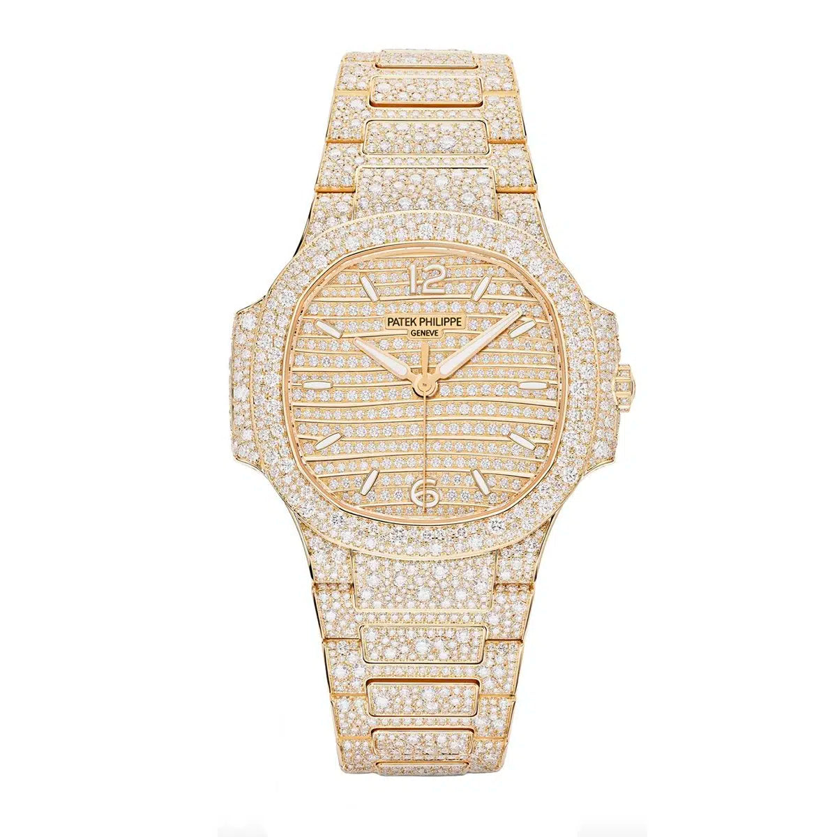 (BAYAN) ROSE GOLD  NAUTILUS 5711/1R DIAMOND WATCH 38 mm + KUTU